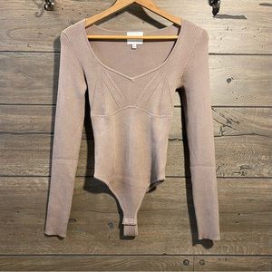 Taupe Thong Bodysuit